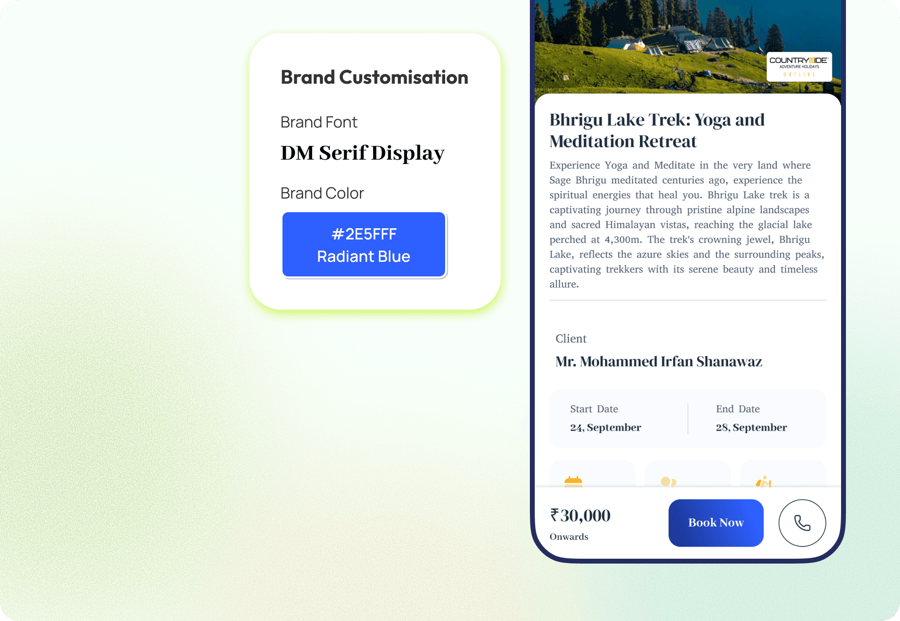 Customize proposal branding, font, and colors