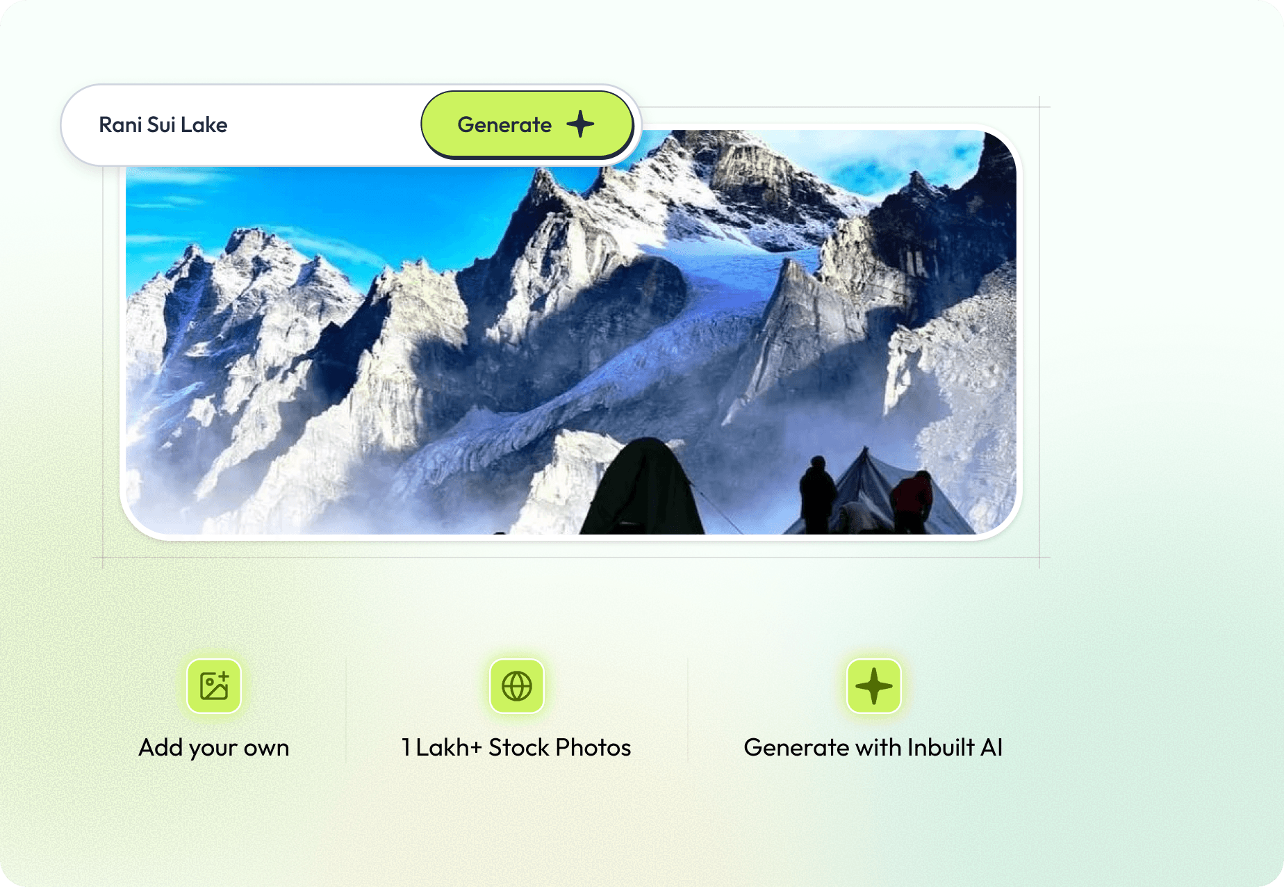 Generate and choose destination photos for proposals